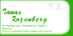 tamas rozenberg business card